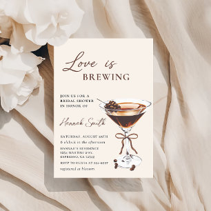 Invitation L'amour brasse Espresso Martini Fête des mariées I