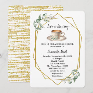 Invitation L'amour brasse la Fête des mariées Café Vert