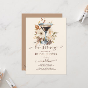 Invitation L'amour brasse la Fête des mariées Espresso Martin