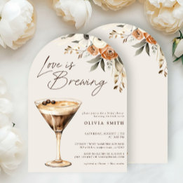 Invitation L'amour brasse la Fête des mariées Espresso Martin