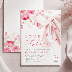 Invitation L'amour dans la Fête des mariées de boue de fleurs