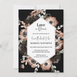 Invitation L'amour dans la Fête des mariées en fleur