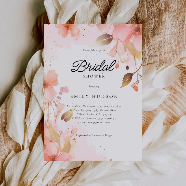 Invitation L'amour dans la floraison nuptiale de douche Invit (Créateur téléchargé)