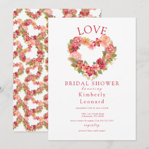 Invitation L'amour dans la floraison nuptiale de douche Invit