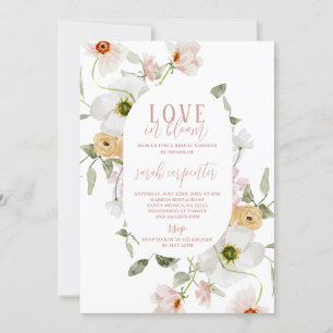 Invitation L'amour dans la floraison nuptiale de douche Invit
