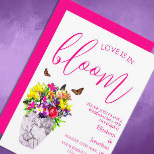Invitation L'amour dans la floraison Wedding shower