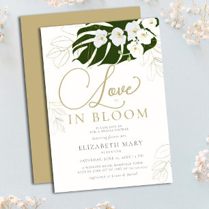 Invitation L'amour dans les Orchidées en fleurs Fête des mari