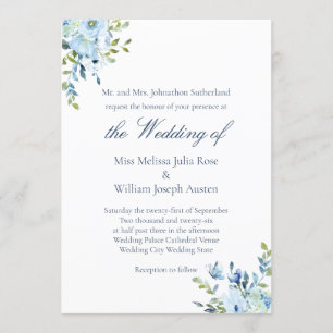 Invitation L'amour d'aquarelle est mariage chrétien patient