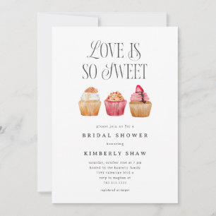 Invitation L'Amour Des Cupcakes Est Si Doux Fête des mariées