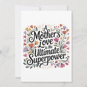 Invitation L'amour d'une mère est la superpuissance ultime