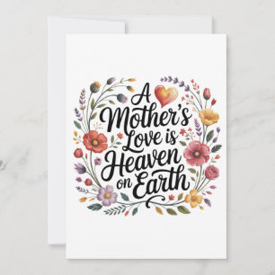 Invitation L'amour d'une mère est le paradis sur terre