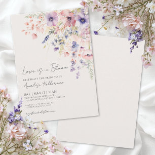 Invitation L'Amour Élégant Est En Fleur Fête de Mariage Champ
