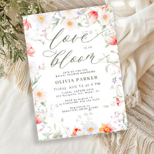 Invitation L'amour en fleurs douche de mariée aux fleurs sauv