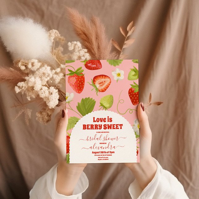 Invitation L'amour est Berry Fête des mariées sucrée (Créateur téléchargé)