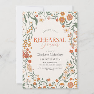 Invitation L'amour est dans Bloom Boho Dîner de répétition Fl