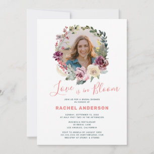 Invitation L'amour est dans Bloom Brides Fête des mariées pho