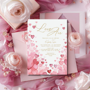Invitation L'amour est dans la Fête des mariées Air Hearts