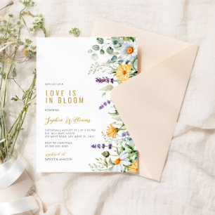 Invitation L'amour est dans la Fête des mariées Chamomile en
