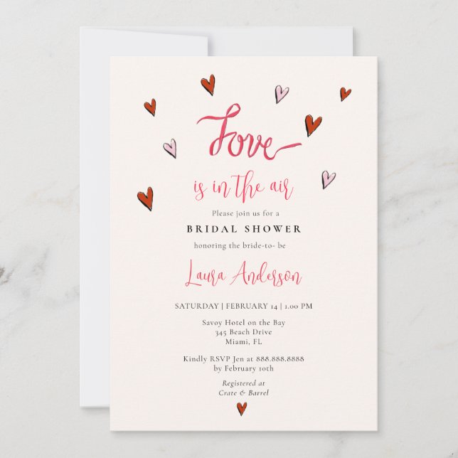 Invitation L'amour est dans la Fête des mariées d'Air Valenti (Devant)