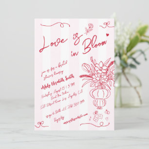 Invitation L'amour est dans la Fête des mariées de la main jo