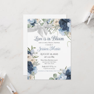 Invitation L'amour est dans la Fête des mariées en fleur