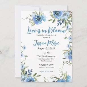 Invitation L'amour est dans la Fête des mariées en fleur