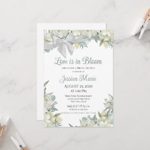 Invitation L'amour est dans la Fête des mariées en fleur