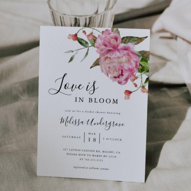 Invitation L'amour est dans la Fête des mariées en fleur (Créateur téléchargé)