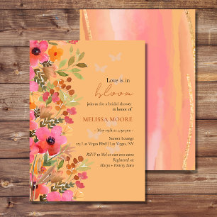 Invitation L'Amour Est Dans La Fête des mariées En Fleur Pink