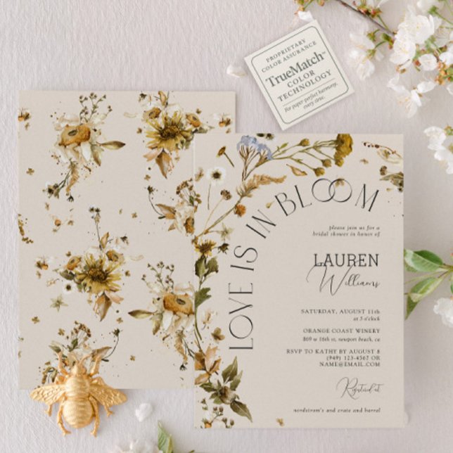 Invitation L'Amour Est Dans La Fête des mariées Fleur sauvage (Créateur téléchargé)