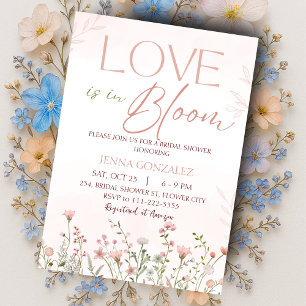 Invitation L'amour est dans la Fête des mariées Fleur sauvage