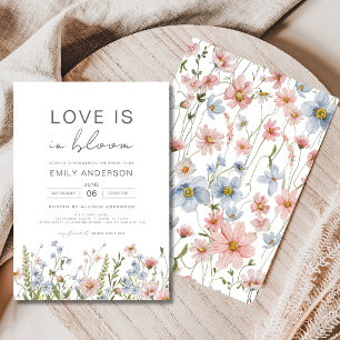Invitation L'amour est dans la Fête des mariées Fleur sauvage
