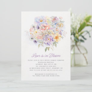Invitation L'amour est dans la Fête des mariées florale de pr
