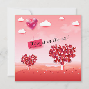 Invitation "L'amour est dans l'air!" magnifique arbre d'amour