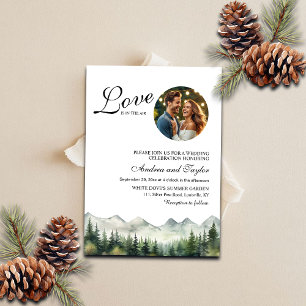 Invitation L'amour est dans l'air Photo Mariage