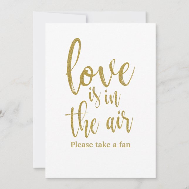 Invitation L'amour est dans l'air un panneau de ventilateur m (Devant)