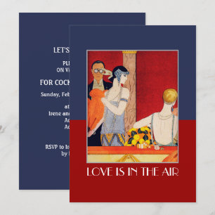 Invitation L'amour est dans l'invitation de la fête de la Sai