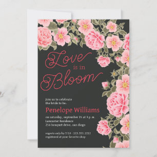 INVITATION L'AMOUR EST EN BLOOM ASSEZ ROSE ROSES SAUVAGES