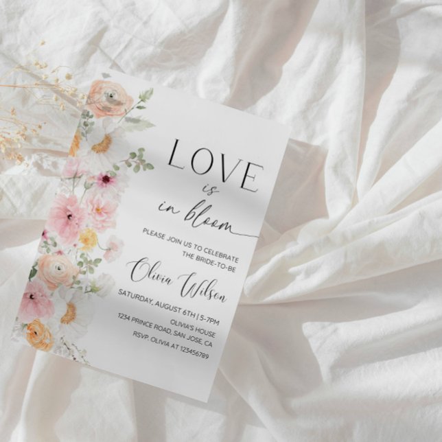 Invitation L'amour est en Fête des mariées fleurie-Fête du ja (Créateur téléchargé)