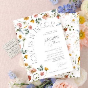 Invitation L'Amour Est En Fleur Fête des mariées Florale Été
