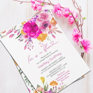 Invitation L'Amour Est En Fleur   Ressort Fleur sauvage color