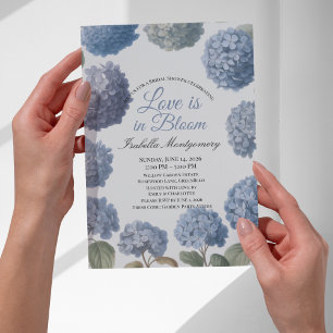 Invitation L'amour est en fleurs Hydrangea intemporel