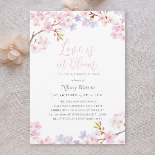 Invitation L'amour est en fleurs Mariage de cerisier Fête de