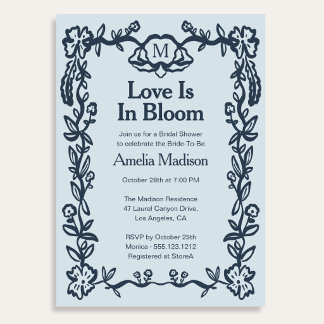 Invitation L'amour est en fleurs Shower Vintage Floral Mariag