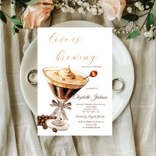 Invitation L'amour est en train de brasser le Martini Espress