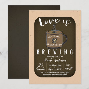 Invitation L'AMOUR EST EN TRAIN DE SE FAIRE Coffee Cafe Salon