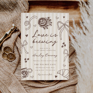 Invitation "L'amour est en train de se préparer" Baby Shower