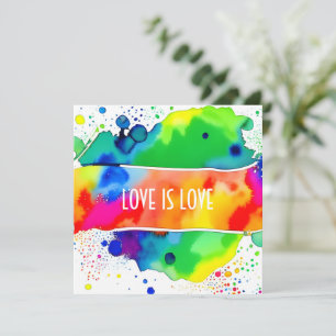 Invitation L'amour est la fierté de l'amour LGBTQIA+