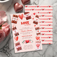 L'amour est le chocolat sucré et la Fête des marié