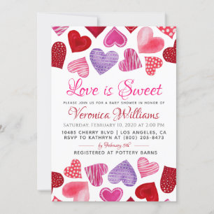 Invitation L'amour est l'invitation Baby shower de Sweet Vale